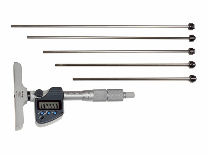 Mitutoyo digital depth micrometers is a featured Digimatic depth gage in a micrometer style that is used for taking depth precise depth measurements