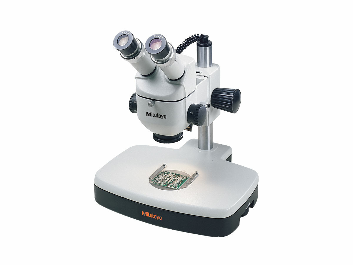 The Mitutoyo MSM 464 and 465 series stereo microscopes are ideal for electrical small part inspection, assembly and medical/biological dissection.