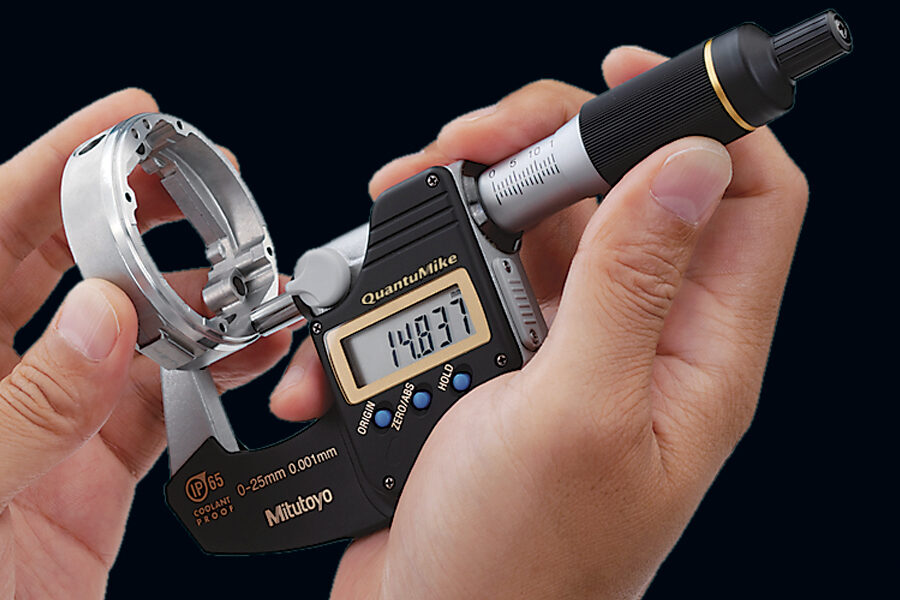 Mitutoyo Digimatic Quantumike Micrometer is used to take faster measurements than other micrometers.