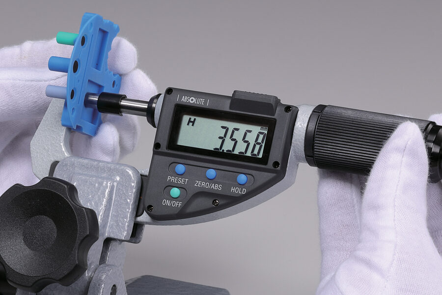 Mitutoyo micrometers take a repeatable measurement on compressible materials.