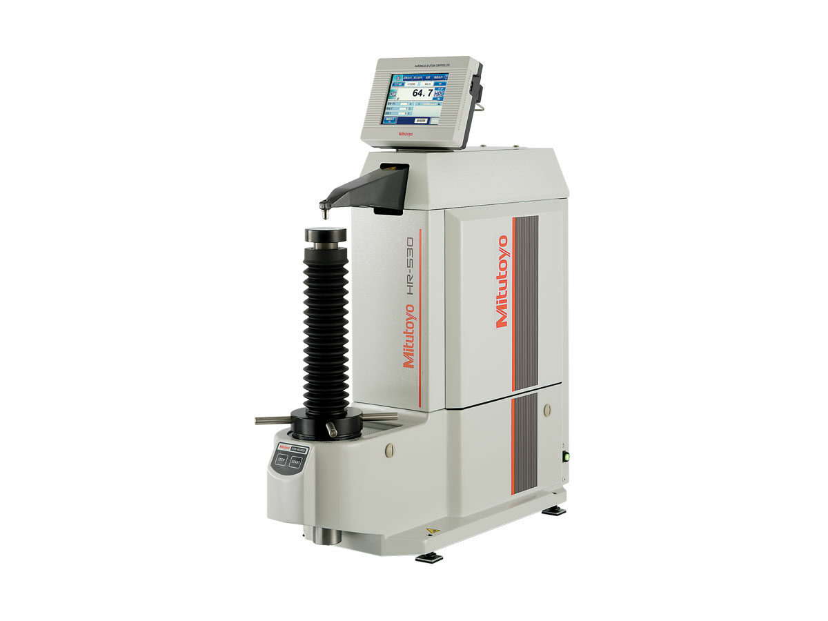 The Mitutoyo HR-530 series of Rockwell and Brinell Hardness Testers include a unique electronic control capable of Rockwell, Rockwell Superficial, Rockwell testing of plastics (A & B) and Light Force Brinell hardness testing.